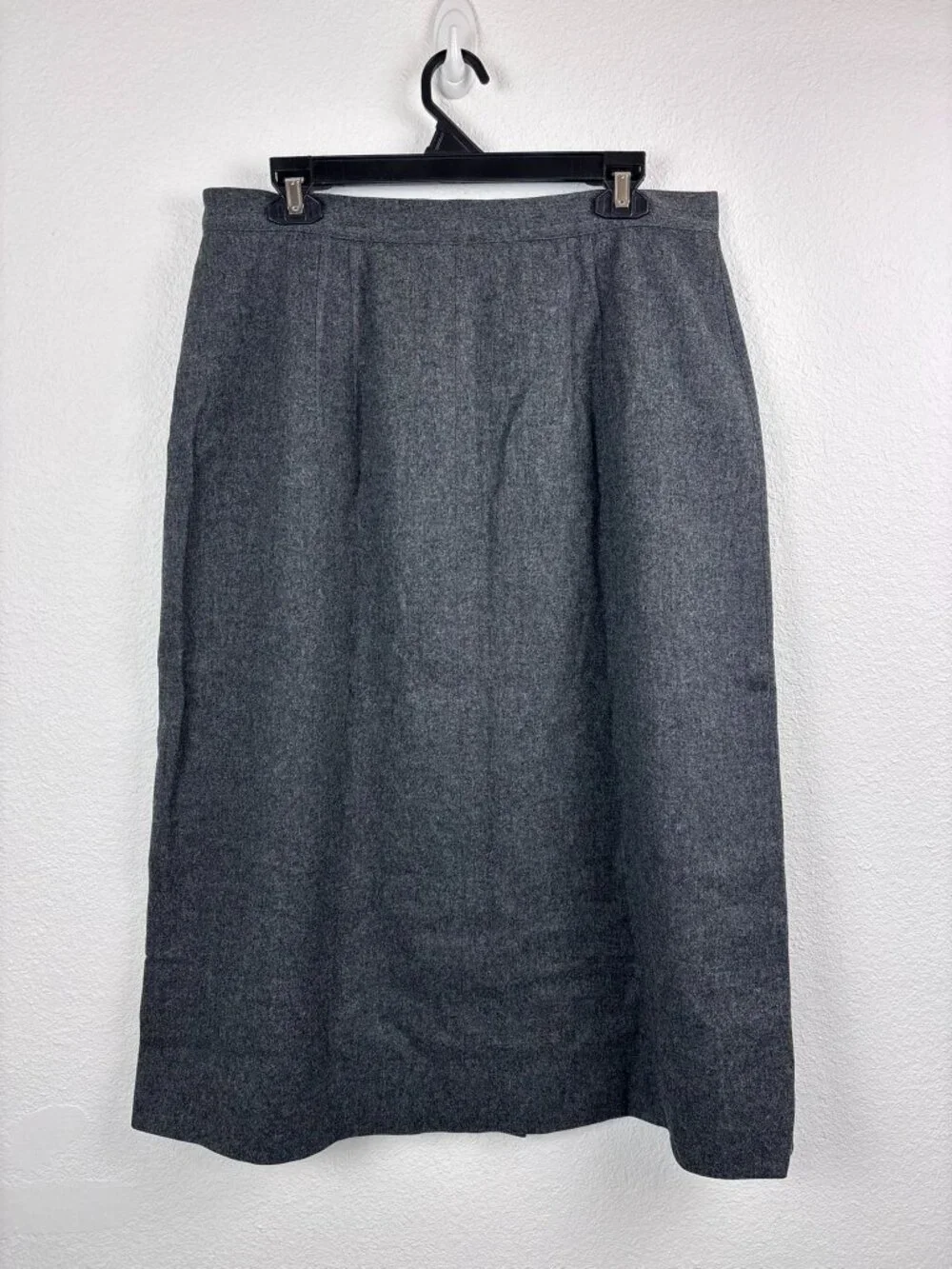 Vintage Pendleton women's 20 grey 100% virgin wool maxi midi skirt cottagecore